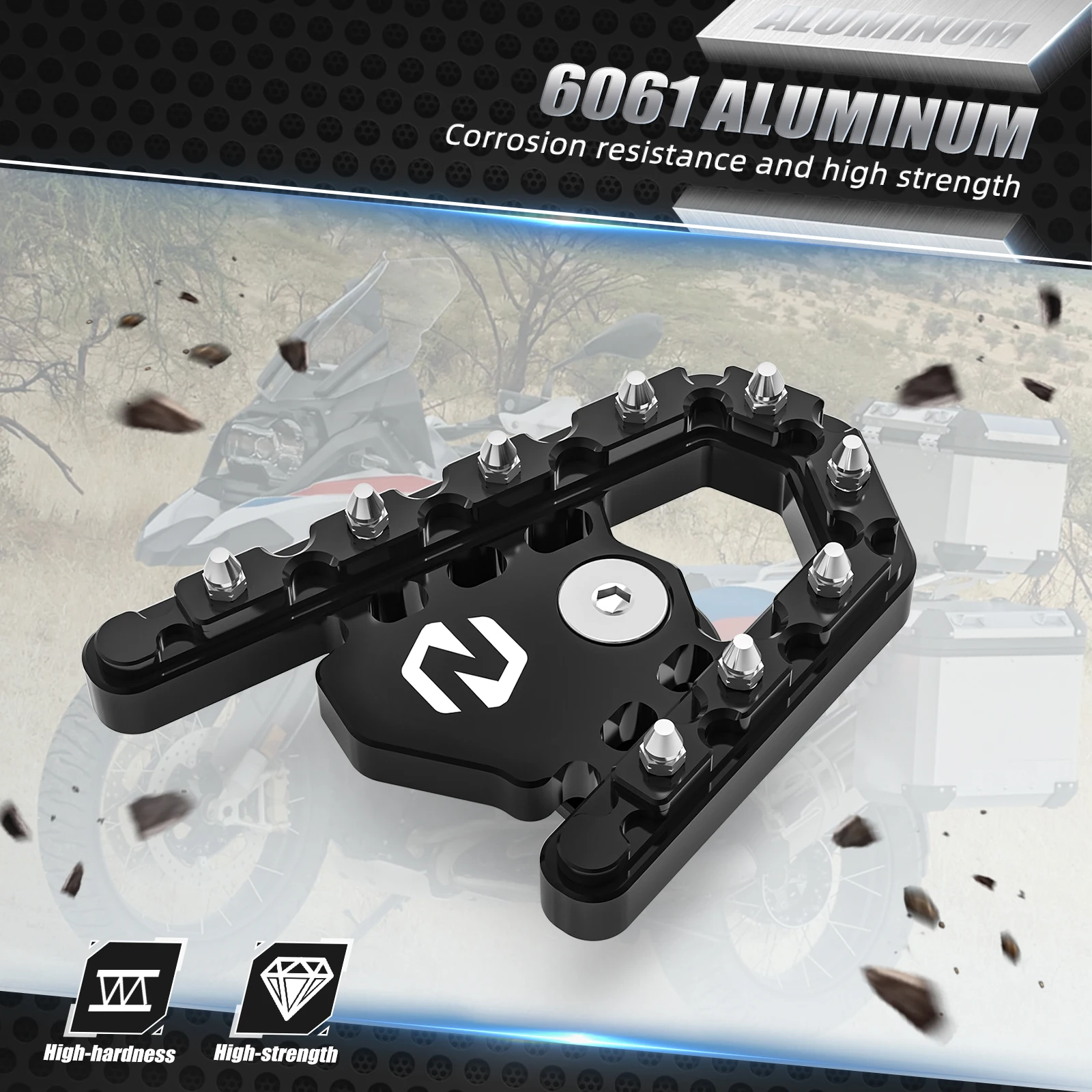 For BMW R1250GS R1200GS Brake Pedal Step Tip Plate Extender R 1250 GS R1250 GS 2019 2020 2021 2022 2023 R 1200 GS 2013-2017 2018 - Image 4
