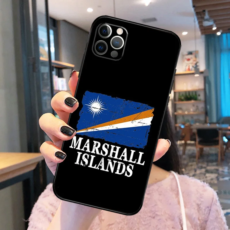 marshall island national flag Phone Case For iPhone 14 15 16 13 12 11 Pro Max mini XR X XS Max Plus Back Cover