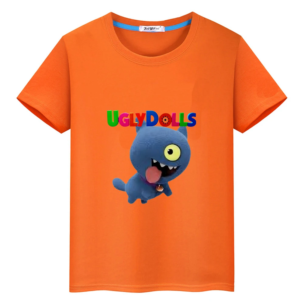 Ugly Dolls Cartoon Printing T-shirt 100% Cotton Tees Boys and Girls Kids Tshirts High Quality Short Sleeve Summer Tee-shirt Cute