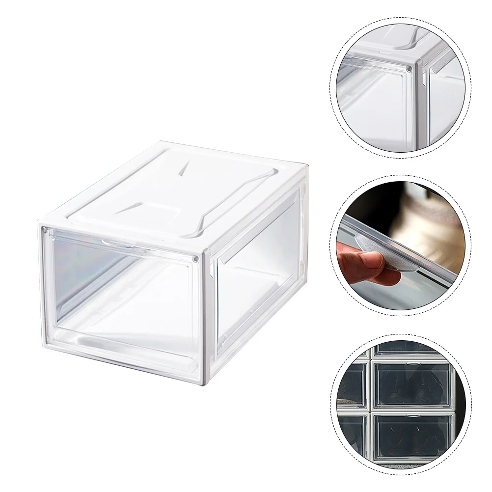 

1Pcs Clear Shoe Box Stackable Organizer Foldable Sneaker Storage Container Easy Take Display Practical Home Storage