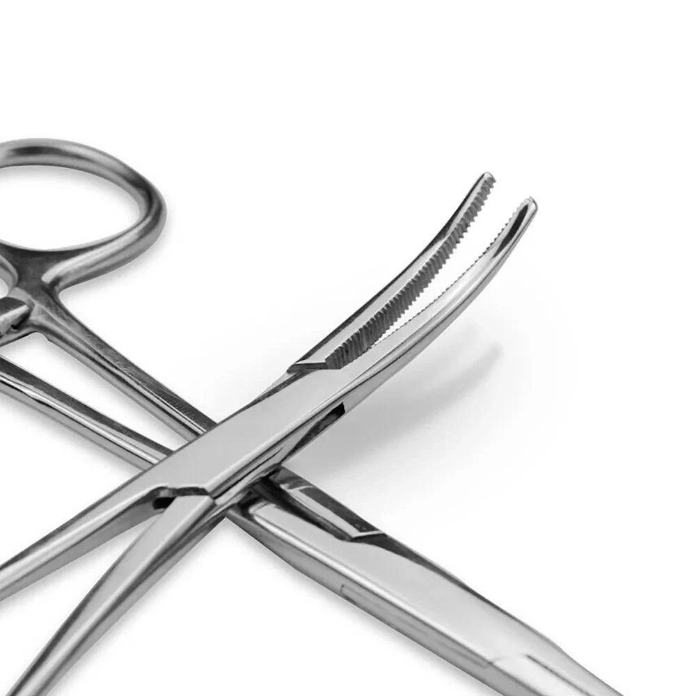 Imagem -04 - Fórceps Hemostático Fórceps Cirúrgicos Hemostat Locking Grampos Alicates de Pesca Alicates Curvo Alicates Retos Aço Inoxidável