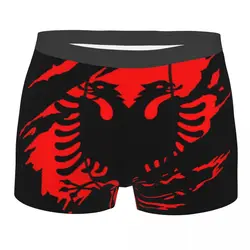 Vintage Flag Of Albania Underwear maschile Sexy stampato personalizzato Albania Pride Boxer Shorts mutandine slip mutande morbide