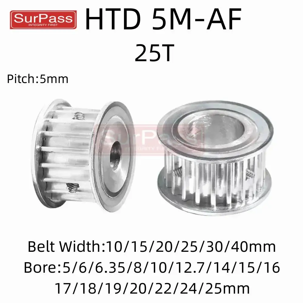 

25 Teeth HTD 5M Timing Pulley Bore 5mm-25mm for 10/15/20/25/30/40mm Width Belt Used In Linear Pulley 5GT