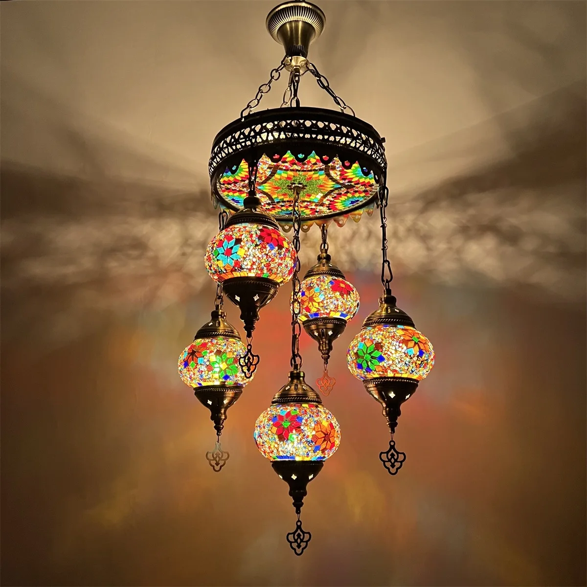 

High-end Xinjiang restaurant chandelier retro exotic specialty cafe hotel B & B bar Turkish handmade chandelier