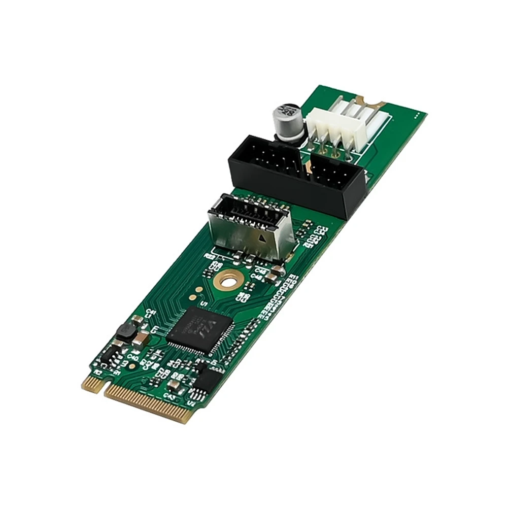 M.2 M to VL805 Type-E & 19Pin Front USB3.0 Port Expansion Card,for Printers, Scanners, Hubs, and Any Other USB Device