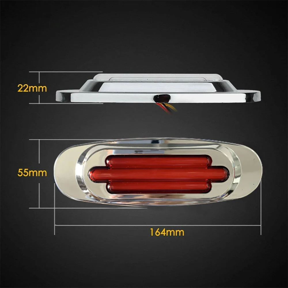 20PCS 12-24V 16LED Luce di posizione laterale per auto Camion Illuminazione Rimorchio Indicatore di segnale laterale Lampada Camion Camion Caravan Luce anteriore posteriore