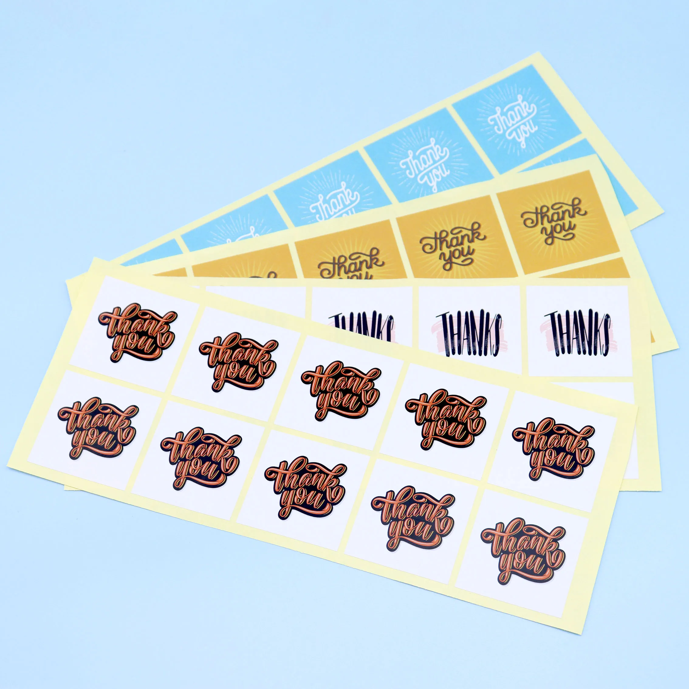 Thank You Stickers Seal Labels 50-500pcs Decoration Sticker For Handmade Wedding Gift Scrapbooking for Envelope and Package Seal