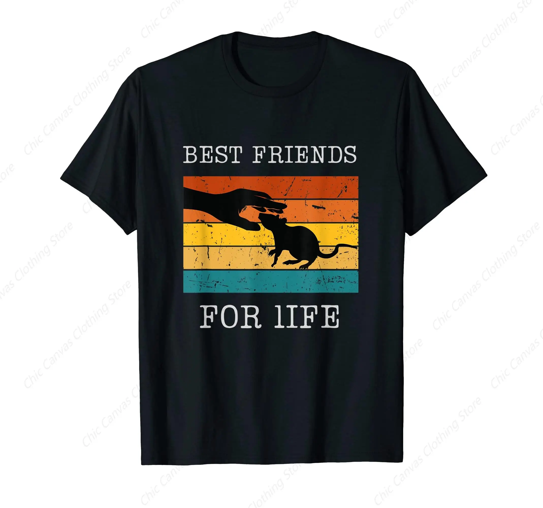 

Pet Rat Friends Lifetime Mouse Love Owner Men's T-shirt Fun Printed Fit Shirt Cotton Breathable Short Sleeve