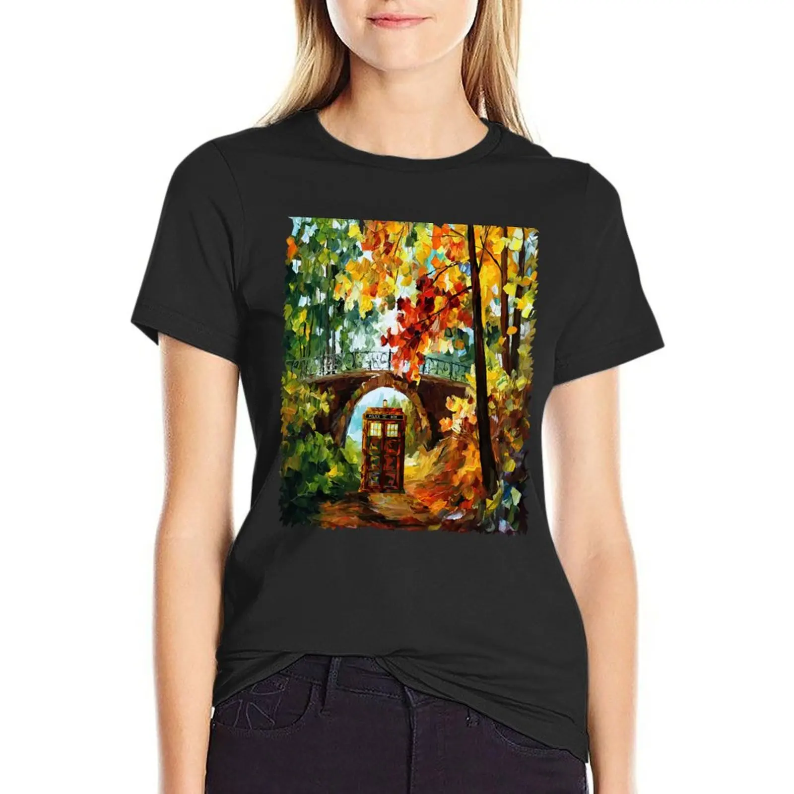 Abandoned Public Phone under the bridge T-Shirt plus size tops cute clothes t shirt Women