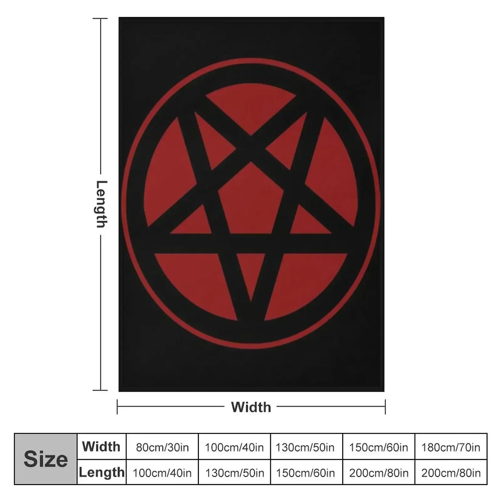 Inverted Pentagram Dark Red Satanic Throw Blanket Soft Flannel Kid'S wednesday warm winter Blankets Sofas Of Decoration Blankets