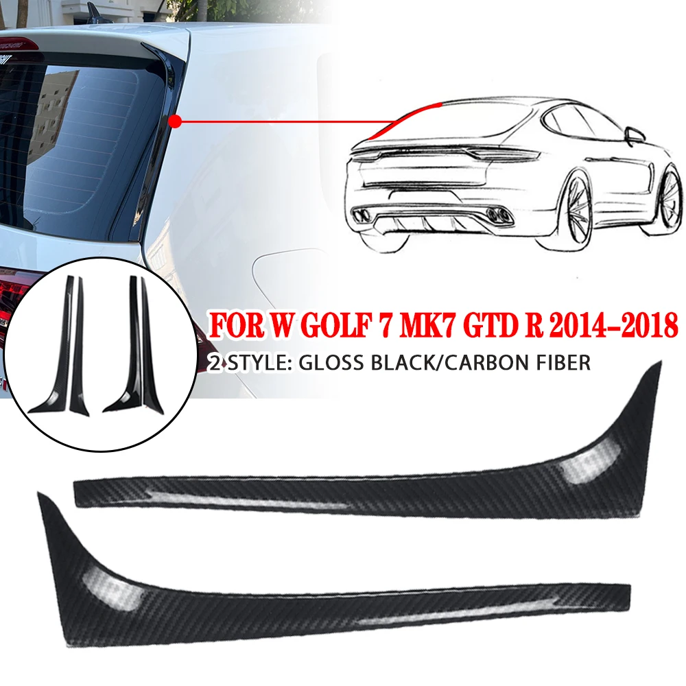 

Car For Volkswagen VW Golf 7 MK7 GTD R Rear Window Spoiler Side Wing Mirror ABS Black Tail Wing Side Spoiler 2014-2018 Parts