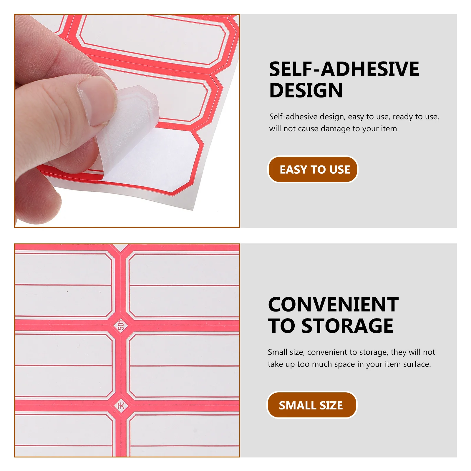 136 Sheets Self-Adhesive Handwriting Label Stickers for Office Home Use Portable Multi-Function Price and Product Sticky Labels