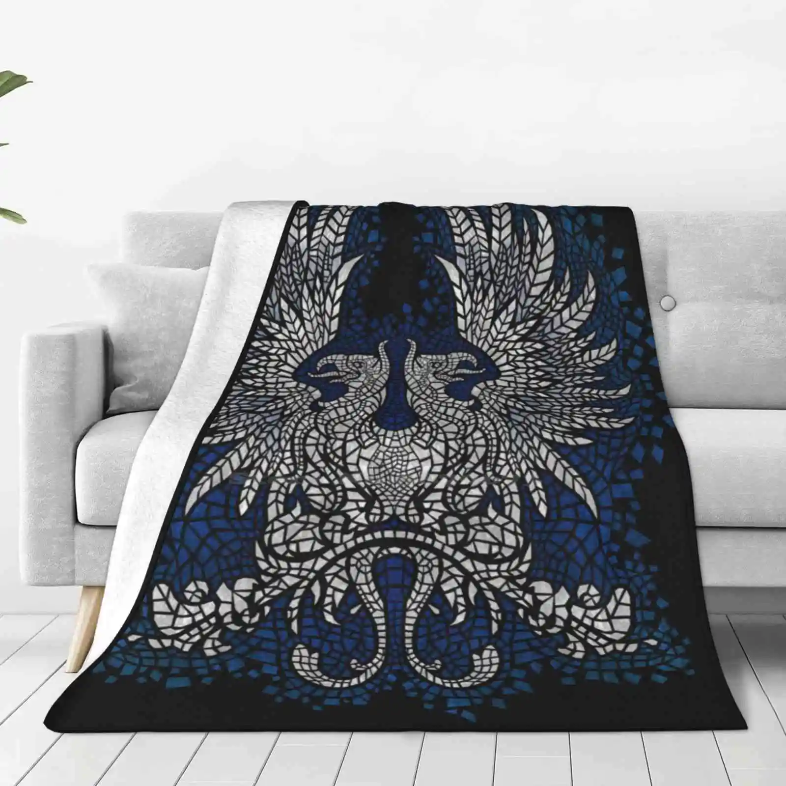 Commander Of The Grey Creative Design Comfortable Warm Flannel Blanket Dragon Age Fantasy Griffin Griffon Mosaic Grey Warden