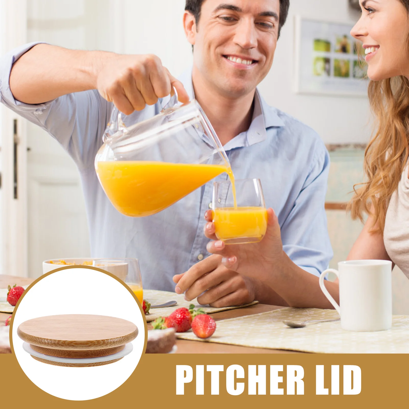 

Glass Cup Lid Water Pitcher Cover Replaceable Wear-Resistant Jug Lid For Kitchen Household Pitcher Supplies