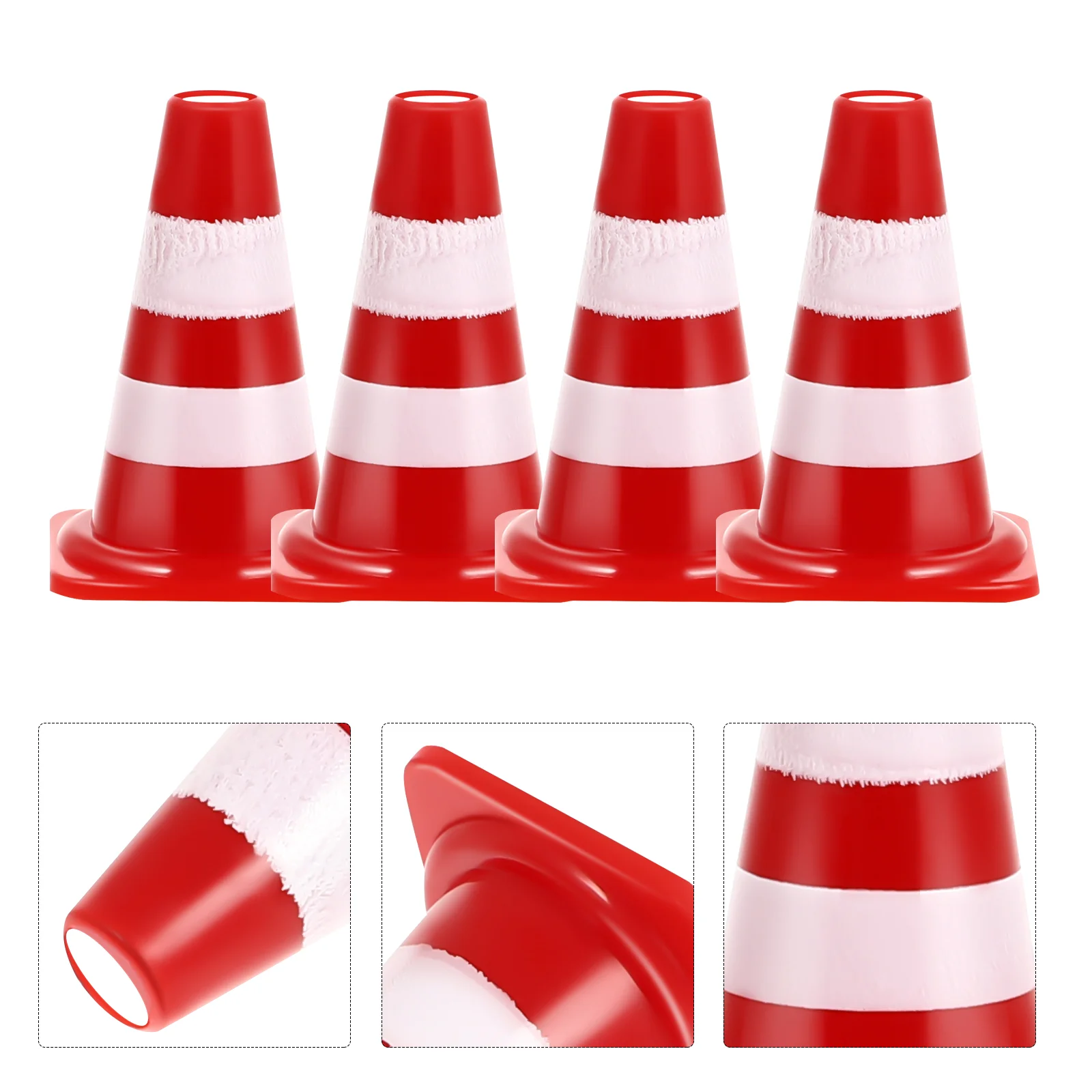 

60 Pcs Roadblock Simulation Props DIY Traffic Sign Street Signs Car Cone Obvious Abs Child