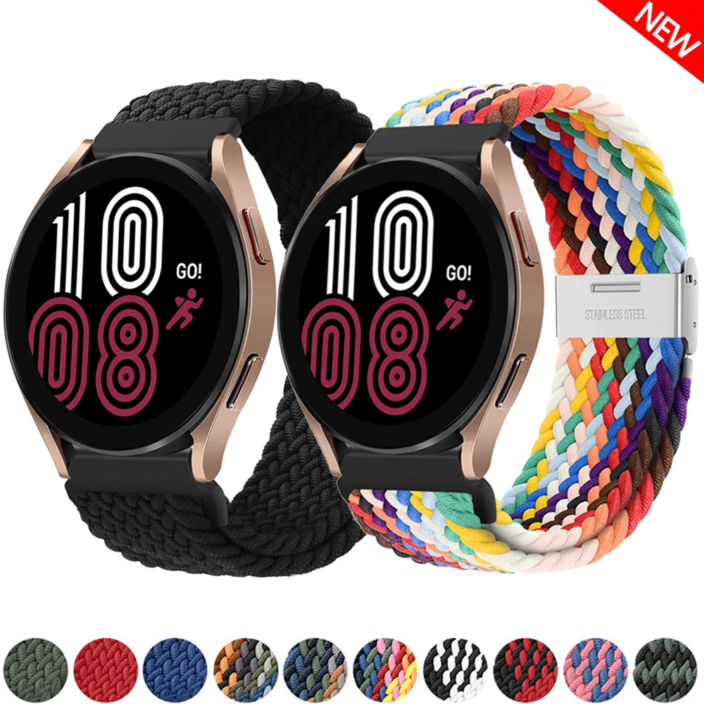 20/22mm Strap for Samsung Galaxy Watch 5/pro/4/6/Classic/46mm/active 2 Gear s3 braided Elastic bracelet Huawei GT/2/3 Pro band