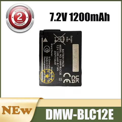 Battery for Panasonic Lumix DMC-G85 G6 G7 GH2 GX8 FZ2500 1200mAh DMW-BLC12E DMW-BLC12 BLC12 \