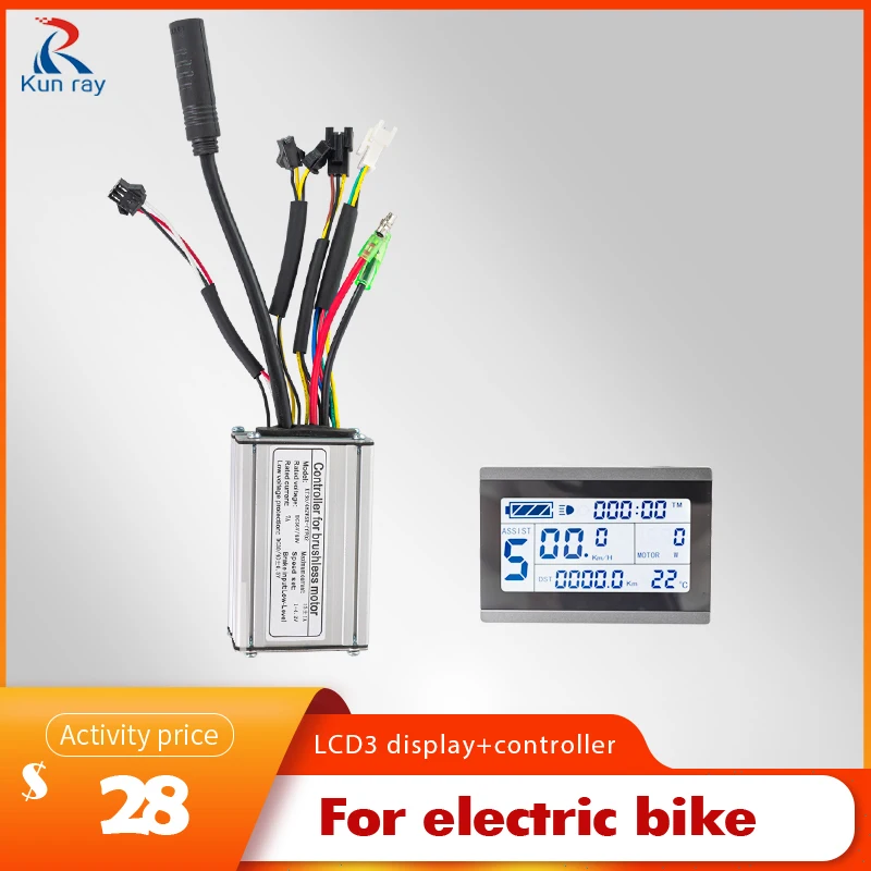 KT LCD3 Display 15A/17A/22A/30A/35A Brushless Controller Electric Bicycle Conversion Kit Parts Display For KT Controller