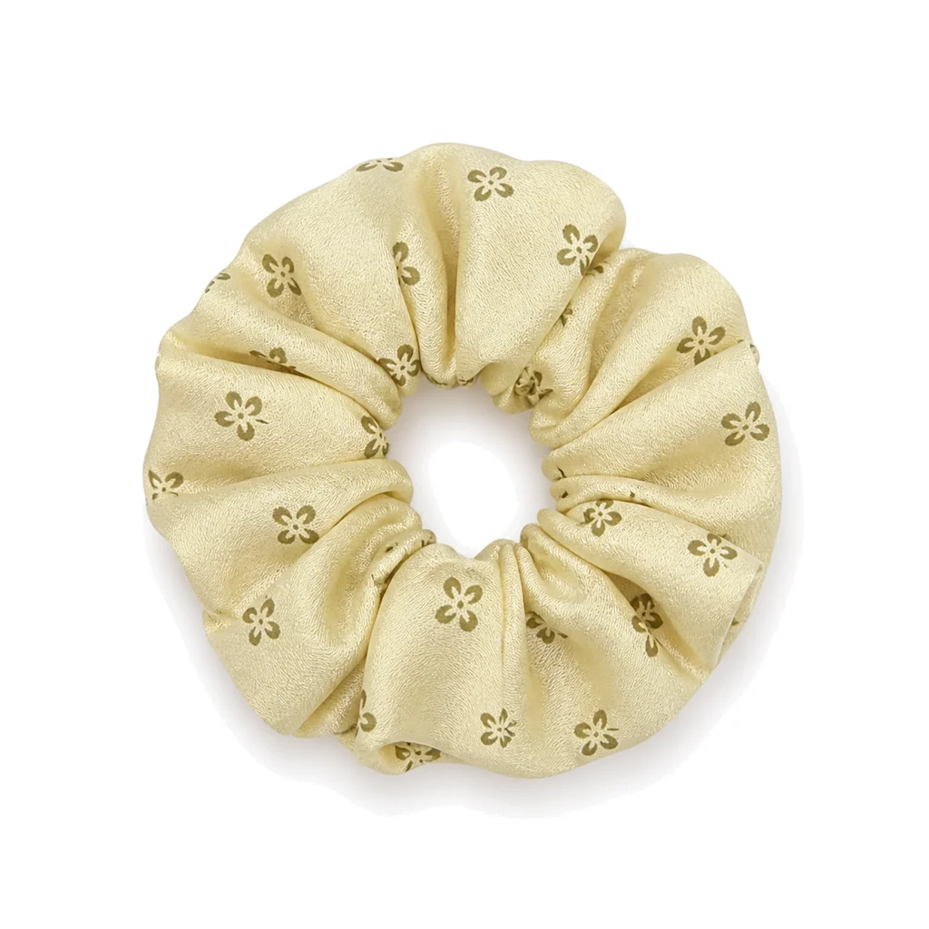 XYPP-62 Handmade Pattern Single-Layer Scrunchie Handmade Elastic Hair Tie for Ponytail and Bun, Soft Gathered Hair