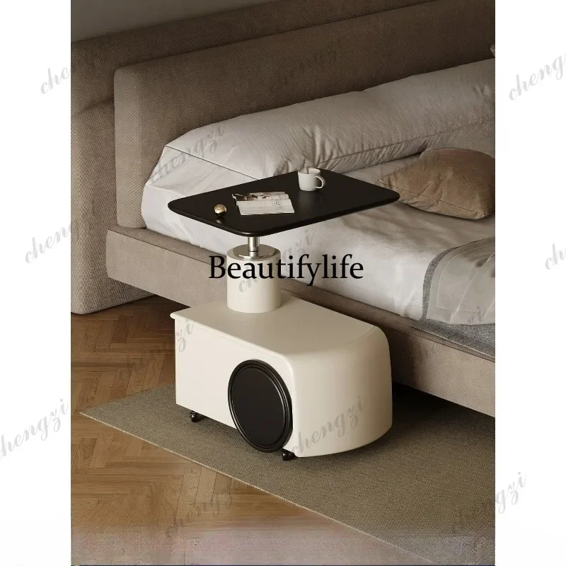 Super narrow bedside table replaces movable lifting and rotating bedside table, bedroom home living room side few trolleys