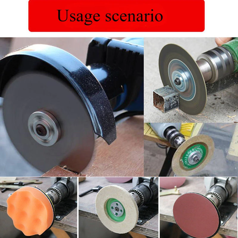 10mm 전기 드릴 가변 앵글 그라인더 액세서리 커팅 디스크 연마 휠 핸들 홀더 용 어댑터 변환기 키트