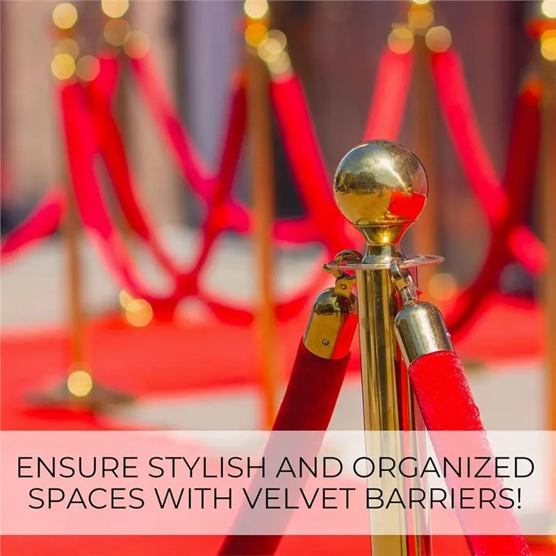 

YANA50I Red Lanyard 4 PCS For Parties For Queue Line Safe Control For Ceremonies Crowd Stanchion Hanging
