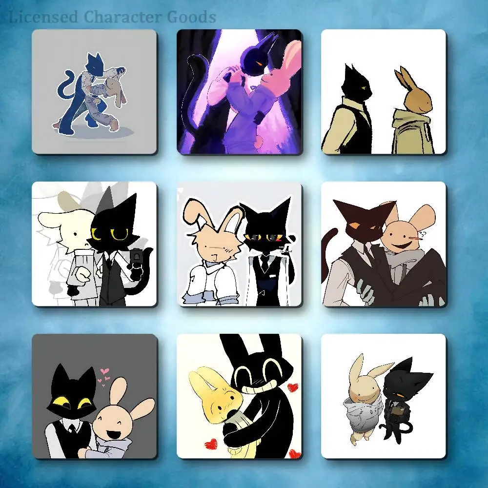 SecretIntern A-Animal H-Hospital I-Intern S-Secret A-Agent Refrigerator Magnets Square Tiles with Magnetic Sheets Printed 55mm