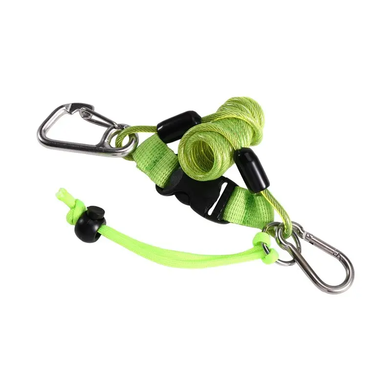 ABJF-For Diving Camera Accessories Spring Rope Anti-Lost Hook Coiled Lanyard For Outdoor Climbing For Diving