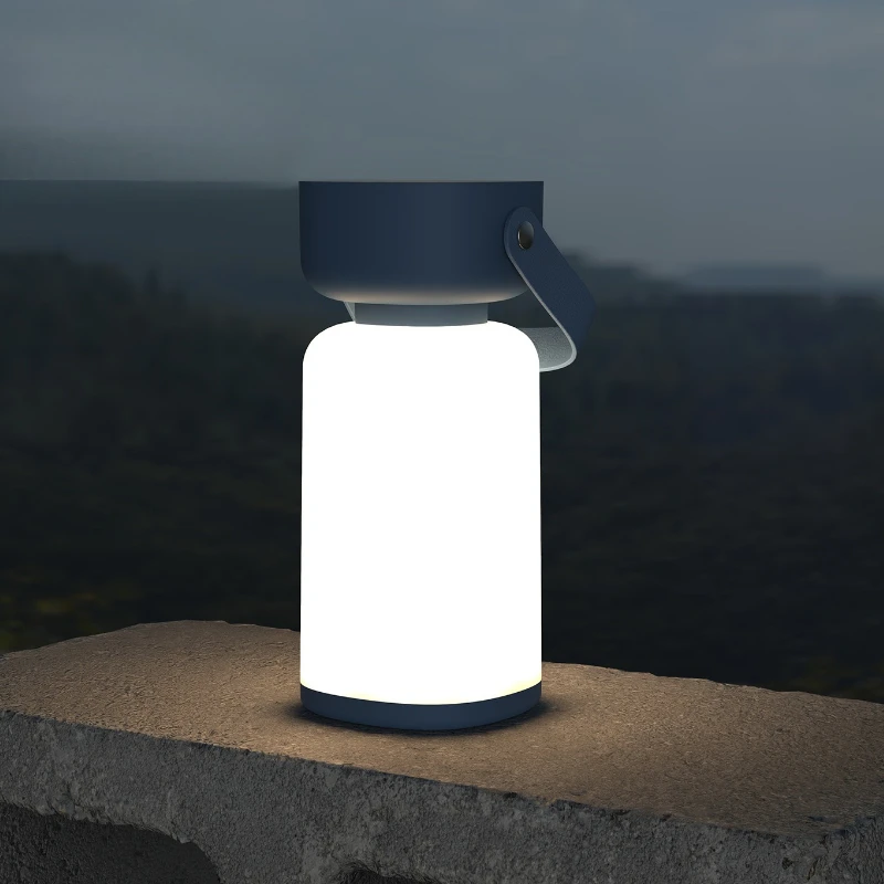 Portable Outdoor Camping Floor Lights Water Bottle Shape Bedroom Atmosphere ABS Plastic Wireless Charging LED Night Table Lamps