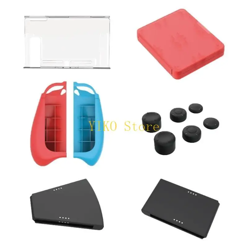 K32C Comfort Grips Switches Case with 5 Game Holder Slots, Ergonomic for Switches