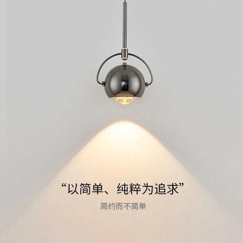 Nordic Minimalist Bedside Chandelier Creative Liftable Small Pendant Light for Bedroom Background Wall Modern Designer Lamp