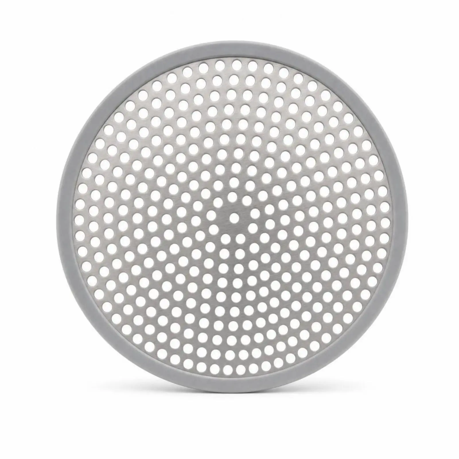 Low Profile Bathroom Drain Cover Stainless Steel Sink Strainer Hair Trap Drainage Plate with Center Hole for Basin Shower Use