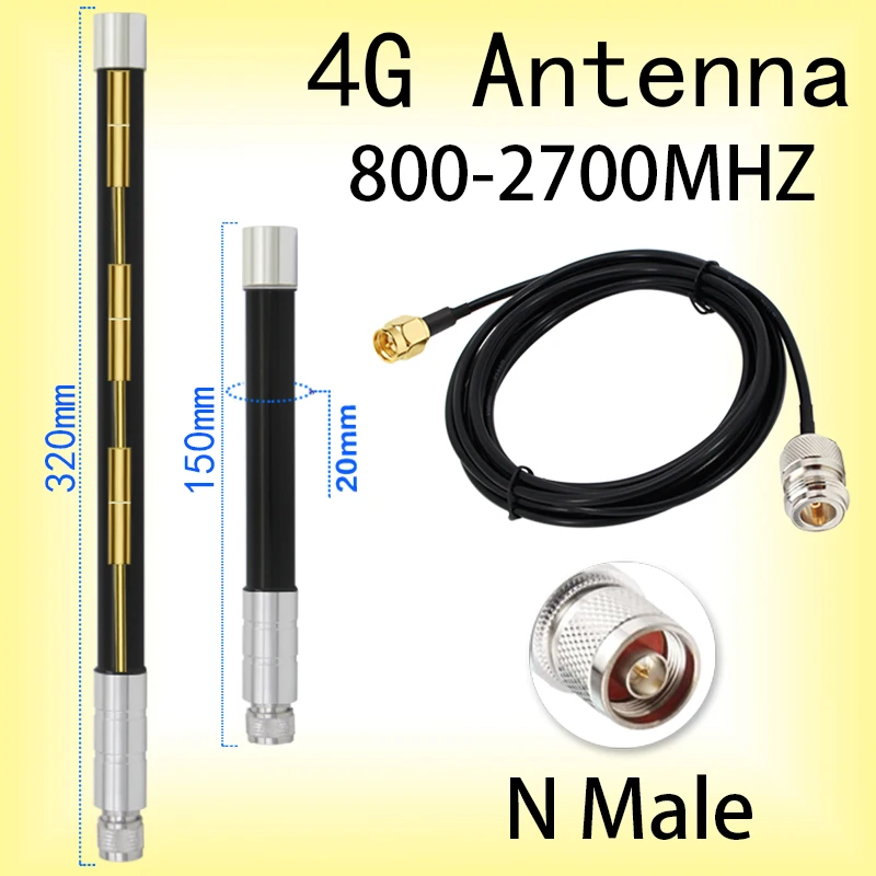 LTE 4G AP Bridge Base Station Glass Antenna, High-Gain DTU Wireless Module Vending Machine Charging Station Waterproof Antenna