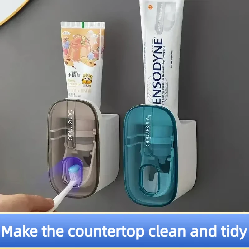 Дозатор для зубной пасты без перфорации и выдавливания, полностью автоматический бытовой настенный дозатор для зубной пасты, инструмент Lazy God, летучая мышь Дозатор для зубной пасты без перфорации и выдавливания, полностью автоматический бытовой настенный дозатор для зубной пасты, инструмент Lazy God, летучая мышь