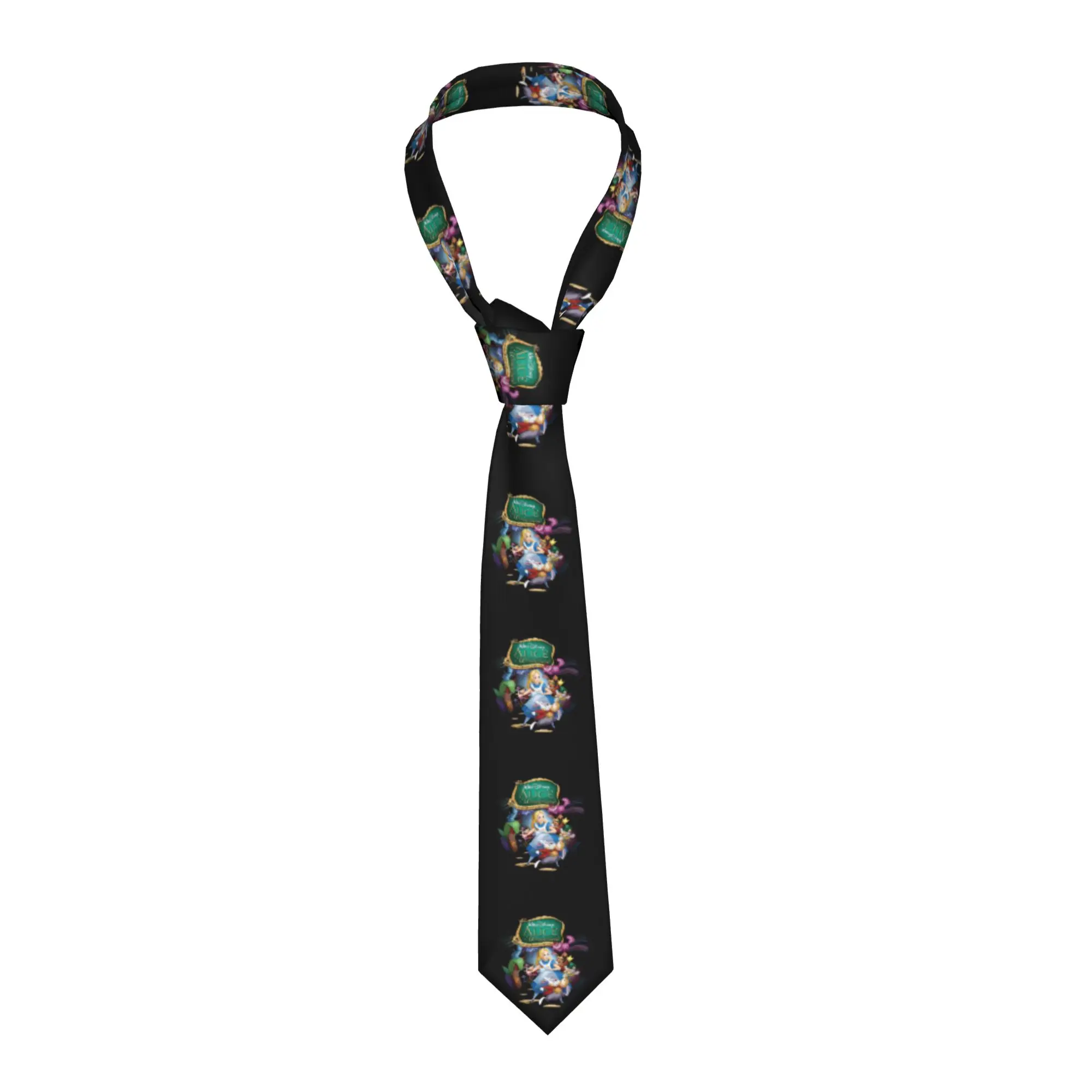 

Модные галстуки «Алиса в стране чудес» для мужчин, индивидуальные шелковые галстуки для свадьбы
