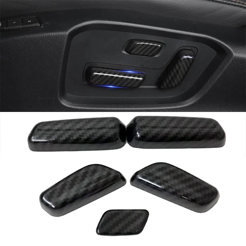 

Carbon fiber look Car seat adjustment button sequins For MAZDA CX-5 CX5 KF 2nd Generation 2017 2018 Car Styling