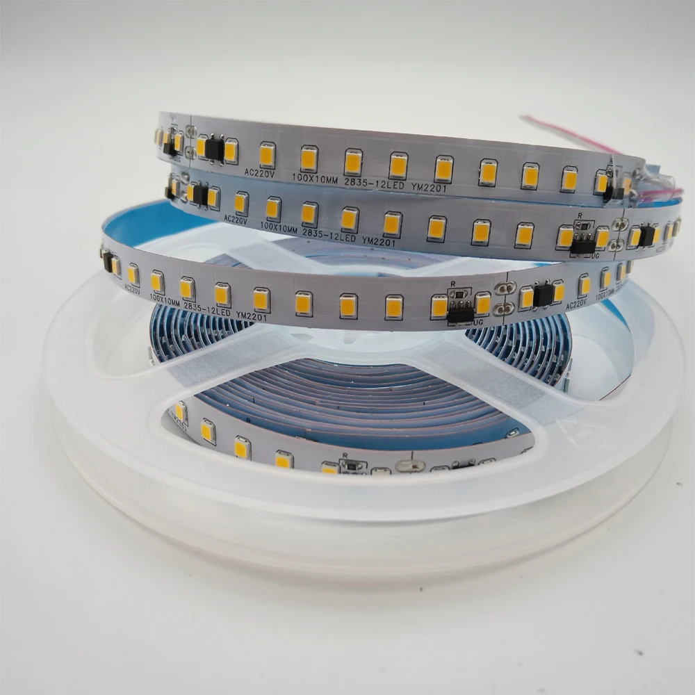 AC 110V Led Strip Light 2835 120LEDs/M 5M 10M IP20 IP67 impermeabile bianco caldo bianco natura LED Tape per la decorazione della stanza