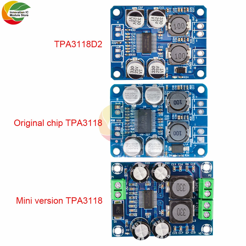 TPA3118 TPA3118D2 Digital Audio Receiving Power Amplifier Module Mono 30W 60W PBTL Mono Digital Audio Power Amplifier Board