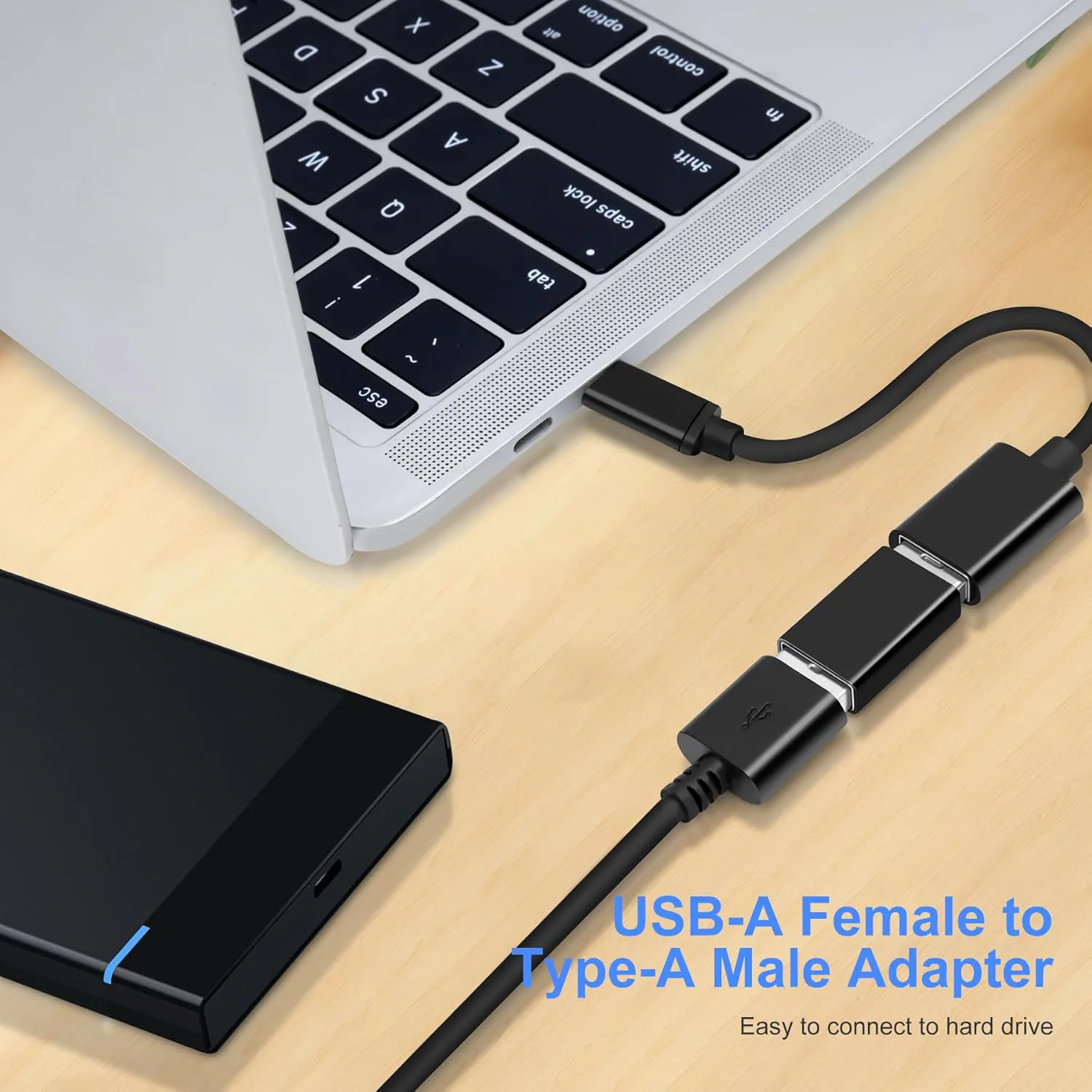USB 3.1 Male to Female Adapter Converter, 10Gbps High Speed Data Transfer, USB A Extender for Laptop, Hard Drive, Printer