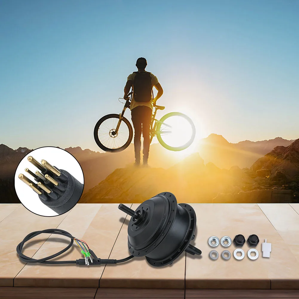 

Electric Bike Wheel Hub Motor 36-48V 350W 9 Pin 135/175mm Cable Brushless Rear Drive Motor E-bike Rear Hub Motor Replace Parts