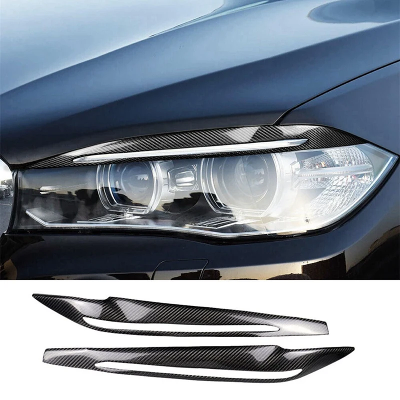 1 Pair Car Headlight Eyelids Eyebrow Cover Automotive Supplies Car Accessories For BMW F15 X5 F85 X5M X6 2014-2018