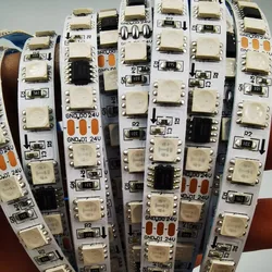 5m DC12V/24V addressable WS2811 pixels LED Strip 60/84leds/m Narrow 6mm / 8mm/10mm PCB External IC 5050 RGB Light Tape IP30