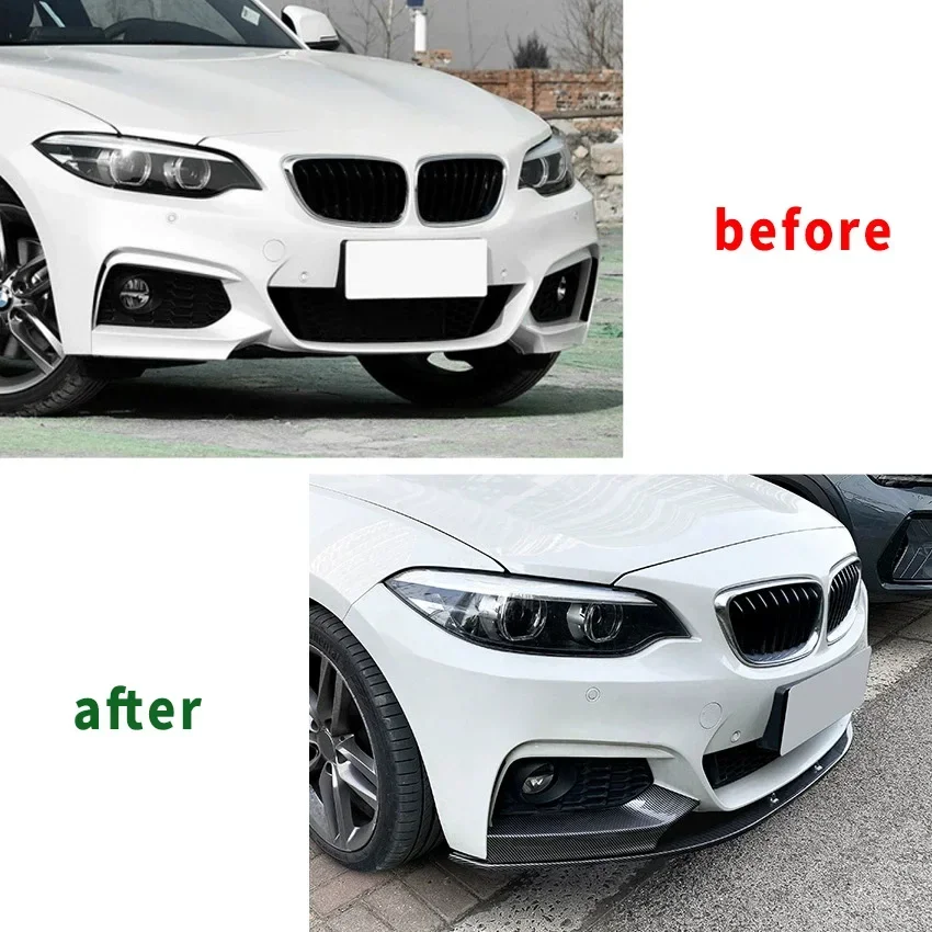 For BMW 2 Series F22 F23 M Sport 2014-2021 Auto Accessories Front Bumper Splitter Lip Spoiler Body Kit Side Splitter Cover