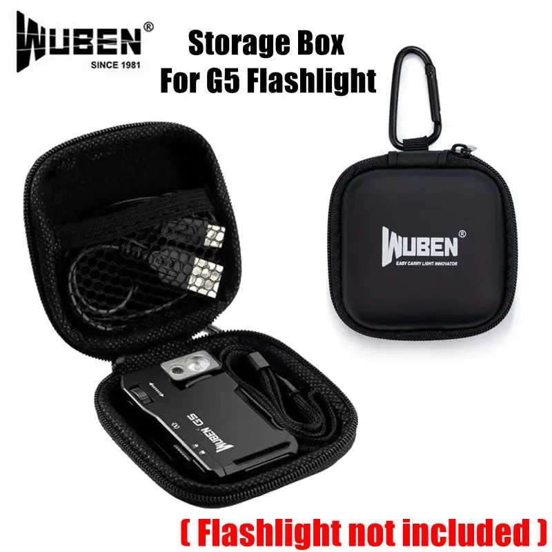 

WUBEN Accessories For WUBEN G5 Flashlight Storage Case Box Bag Torch Holster Outdoor Anti Drop Protection With Carabiner Clip