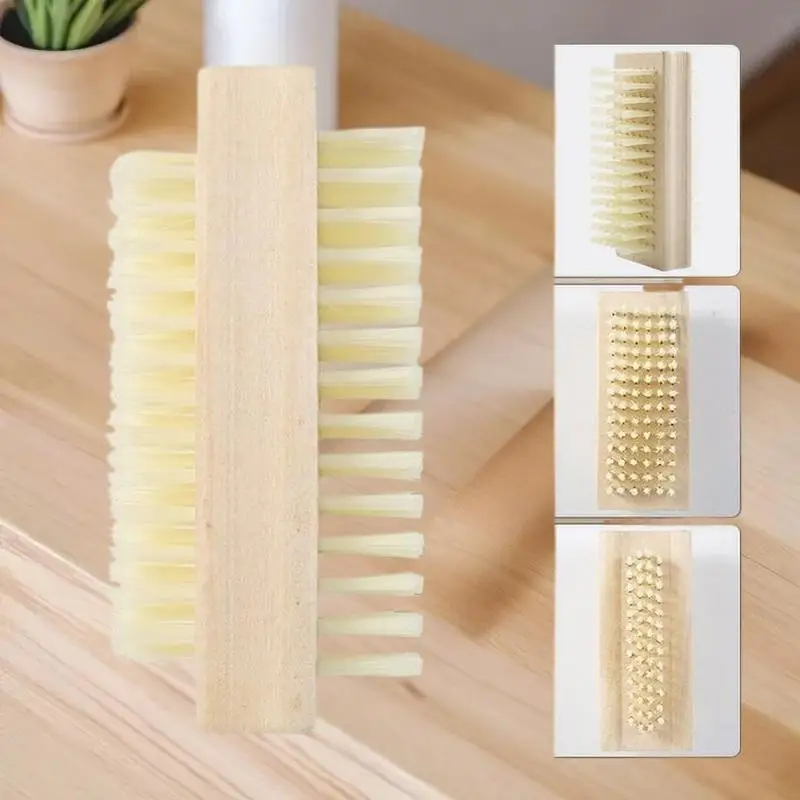 Brosse de nettoyage des ongles Double face, outil de manucure et de pédicure, idéal pour les ongles et les orteils