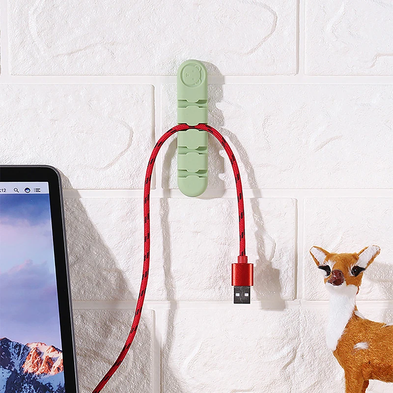 1Piece Cute Cable Organizers Holder Clips For Desktop Cord Organizers Management Office Home