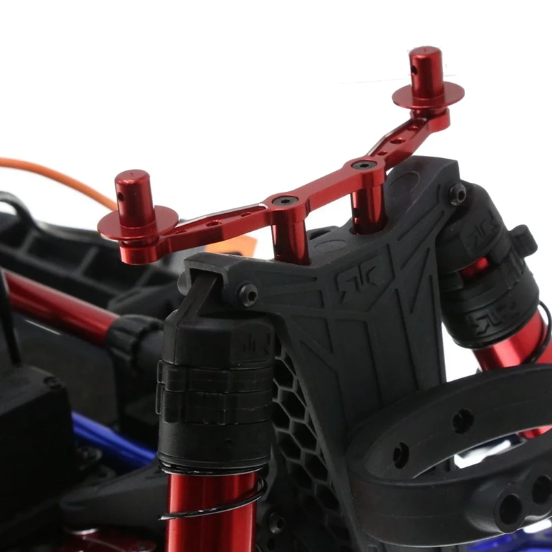 RC รถโพสต์ Mounts อลูมิเนียมด้านหน้าและด้านหลังคอลัมน์สําหรับ Arrma 1/8 Mojave RC รถอัพเกรดเปลี่ยนสีฟ้า