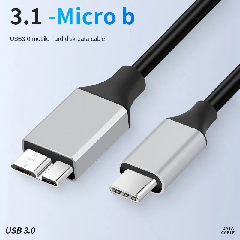 Type C to Micro B USB3.0 Cable Hard Disk Drive 5Gbps High-Speed Data Cable for MacBook Laptop Phone External Disk SSD HDD Camera