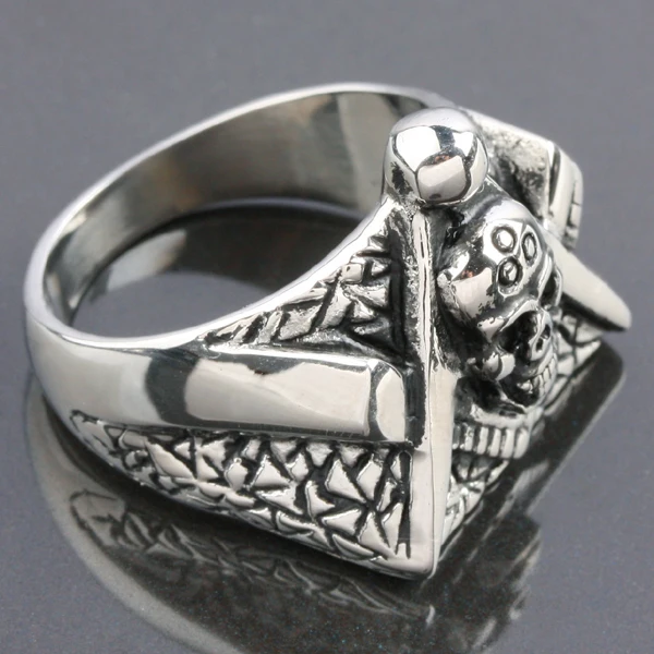 Gothic Punk Accessories Stainless Steel Ring Goat Skull Ring For Men Women Jewelry