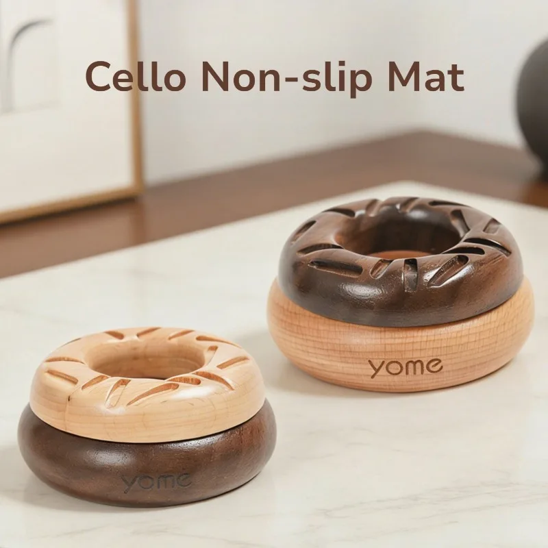 solid-wood-cello-non-slip-mat-portable-compact-realistic-adjustable-donut-style-cello-non-slip-mats-musical-instrument-accessory